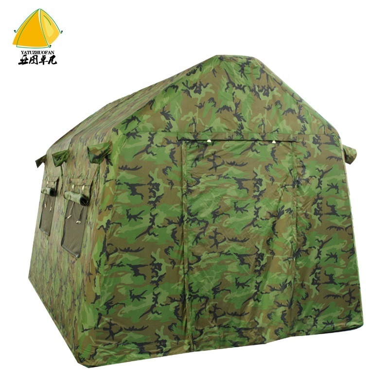 Camouflage air tube inflatable disaster relief tents