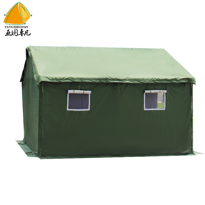 Waterproof portable heavy duty cotton canvas  wall   emergency flood outdoor frame 2m by 2m tent