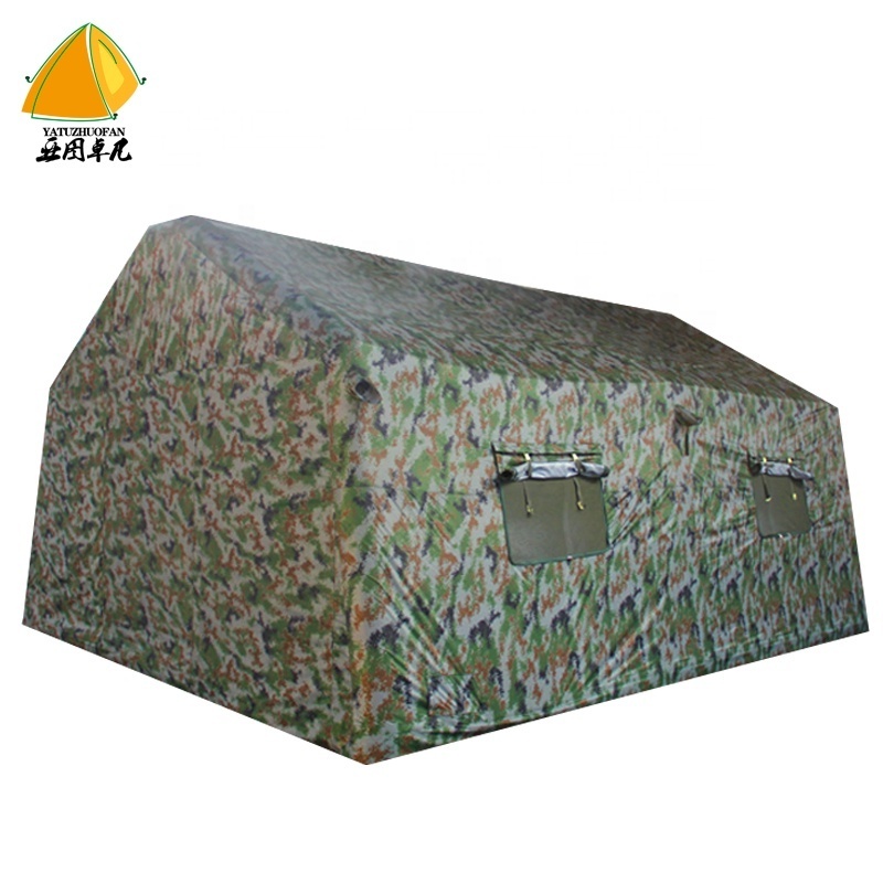 Camouflage air tube inflatable disaster relief tents