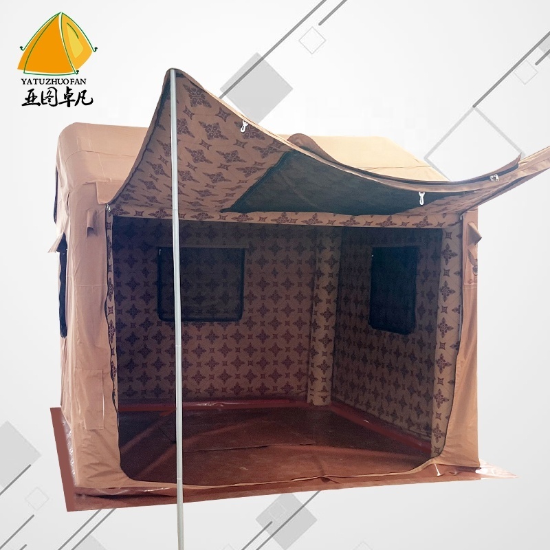 Middle East style yellow air tent inflatable camping tents outdoor for event canvas tent waterproof