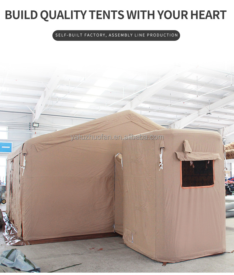 5*6m qatar  canvas tent waterproof outdoor traveling hiking air tent inflatable camping tent outdoor