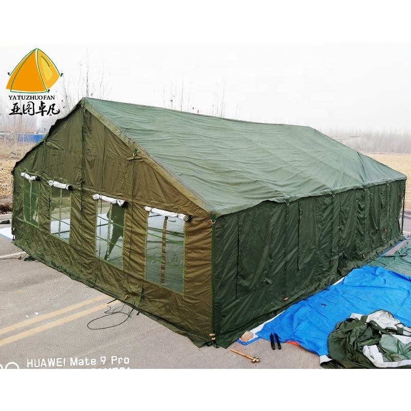 Yatuzhuofan Wholesale canvas waterproof  rescue outdoor camping camouflage dining heavy duty tent