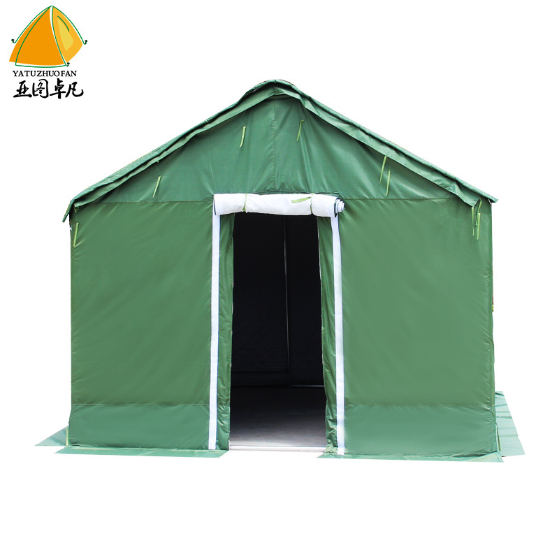 Waterproof portable heavy duty cotton canvas  wall   emergency flood outdoor frame 2m by 2m tent