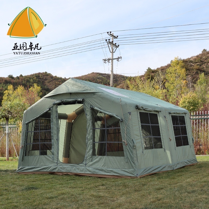 waterproof tents for trips Large Two Room Waterproof Inflatable House Air Tent  glamping tent