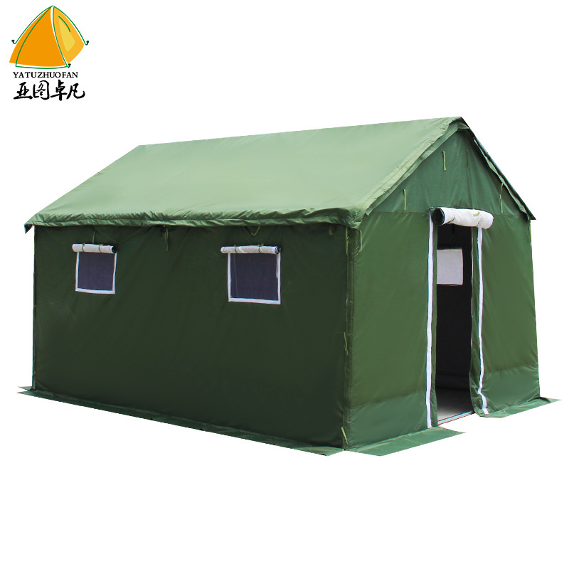 Waterproof portable heavy duty cotton canvas  wall   emergency flood outdoor frame 2m by 2m tent