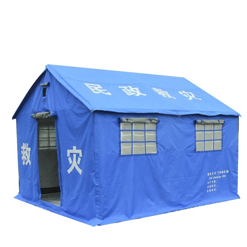 Outdoor durable galvanized steel aluminum frame disaster relief extreme weather tent