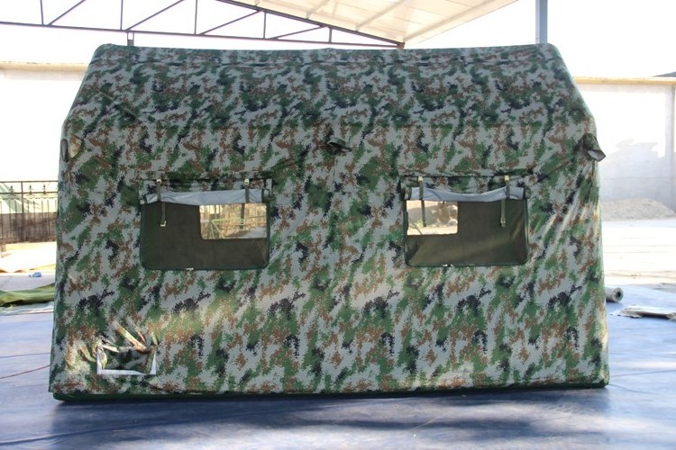 Camouflage air tube inflatable disaster relief tents