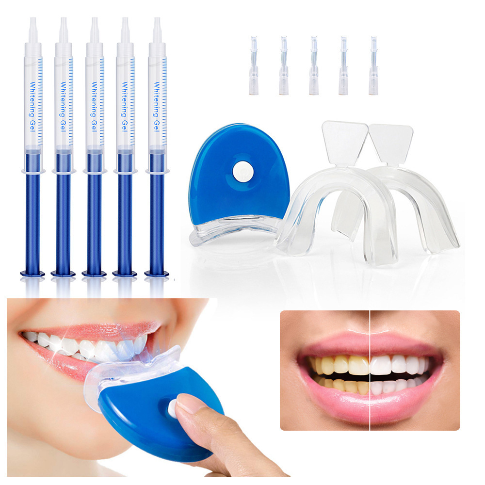 OEM Bright Tooth Bleaching Gel Replace Battery Led Light blue light Home Teeth Whitening Kit