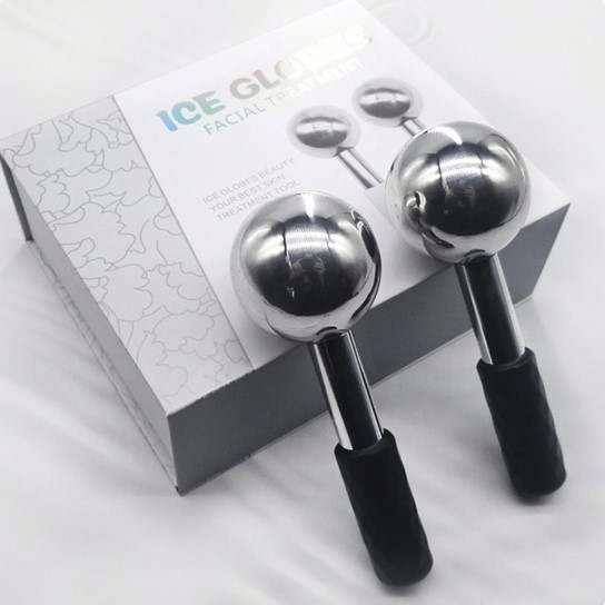 Hot Selling Wholesale Stainless Steel Facial Ice Globes Reduce Dark Circles Puffiness Unbreakable