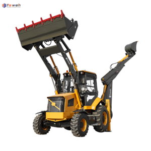 Yaweh 3CX jcb China mini tlb machine 4x4 tractor new backhoe loader excavator for sale 1 ton