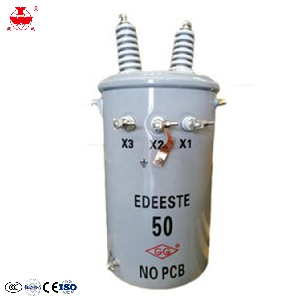 Single phase pole mounted 15kva 25kva 37.5kva 13.8kv 120/240v transformer