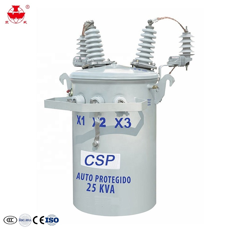 Single phase pole mounted 15kva 25kva 37.5kva 13.8kv 120/240v transformer