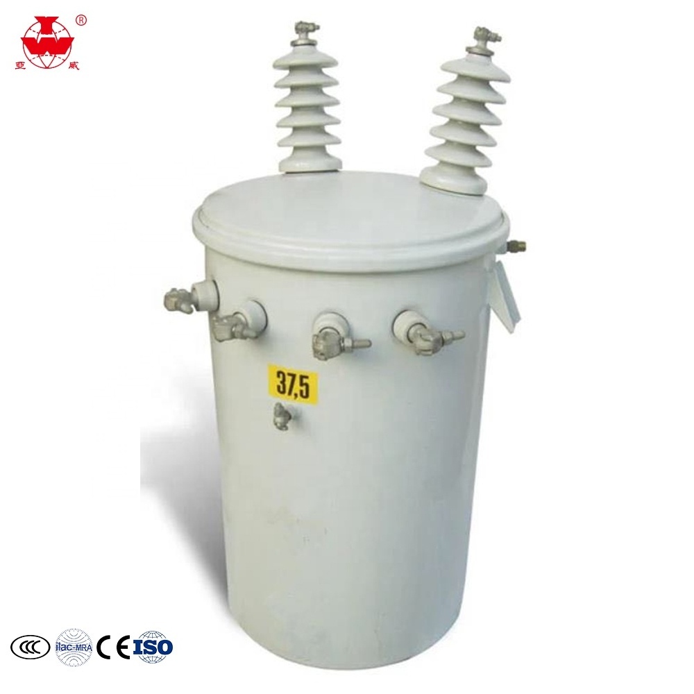 Single phase pole mounted 15kva 25kva 37.5kva 13.8kv 120/240v transformer