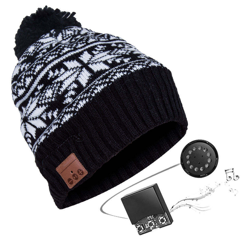 Hat Speakerphone Cap Headphone Wireless Smart Bluetooth 5.0 Headset Musical Knit Beanie Speaker