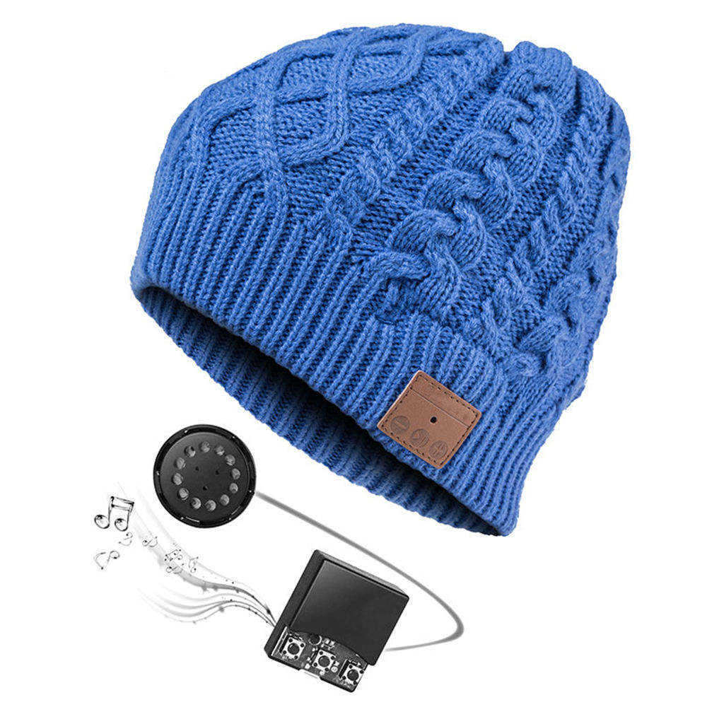 Hat Speakerphone Cap Headphone Wireless Smart Bluetooth 5.0 Headset Musical Knit Beanie Speaker