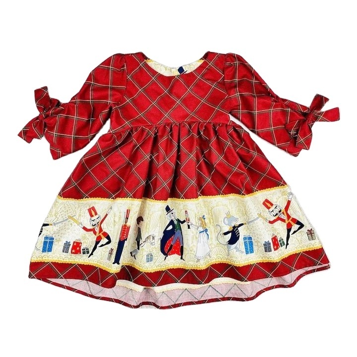 2023 New products pre-order toddler girls fancy clothes boutique baby winter dresses kids christmas dress