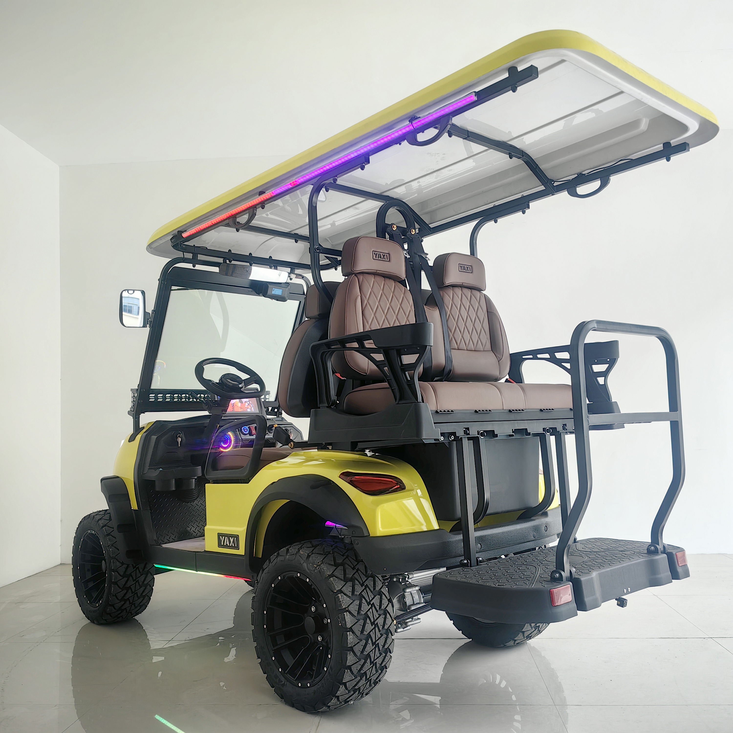 4 Seater Lithium Battery Powered Electric Golf Cart AC System Utility Cargo Cart for Sale