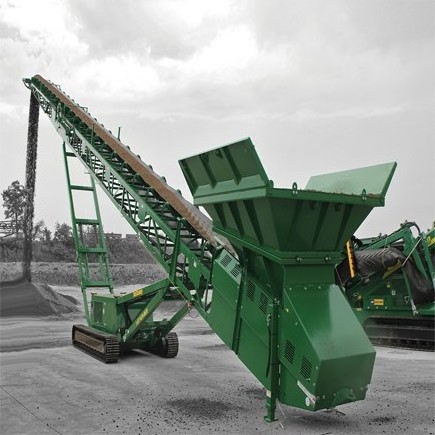 Mobile Telescopic Stacker Conveyor Tracked Stacker for mining coal  port sand aggregate