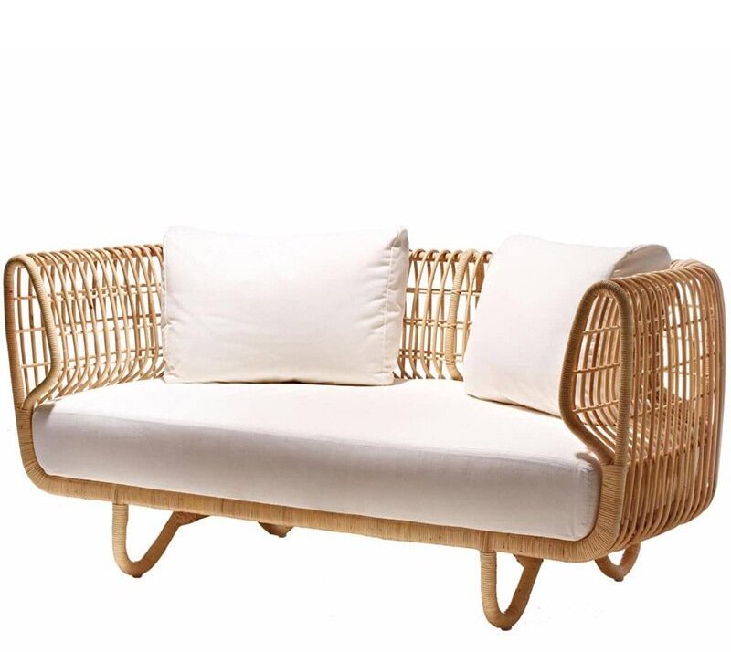 Southeast Asian style outdoor courtyard chair garden rattan balcony small coffee table indoor courtyard outdoor sofa