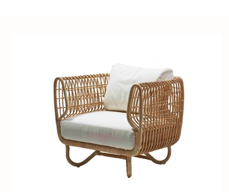 Southeast Asian style outdoor courtyard chair garden rattan balcony small coffee table indoor courtyard outdoor sofa