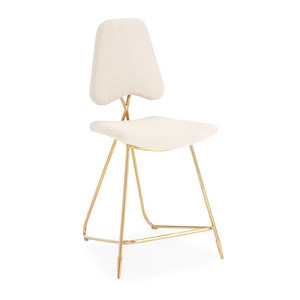 High Quality Stackable White Beech Fabric Bistro Dining Rental Wedding Maxime Dining Chair for Jonathan Adler