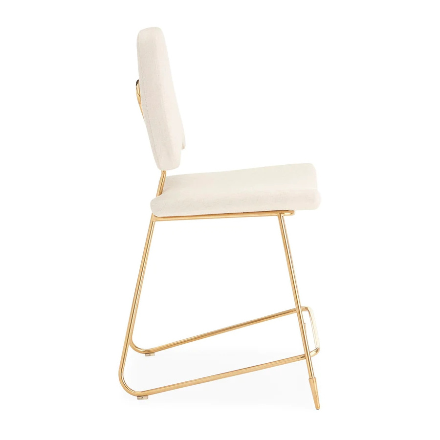 High Quality Stackable White Beech Fabric Bistro Dining Rental Wedding Maxime Dining Chair for Jonathan Adler