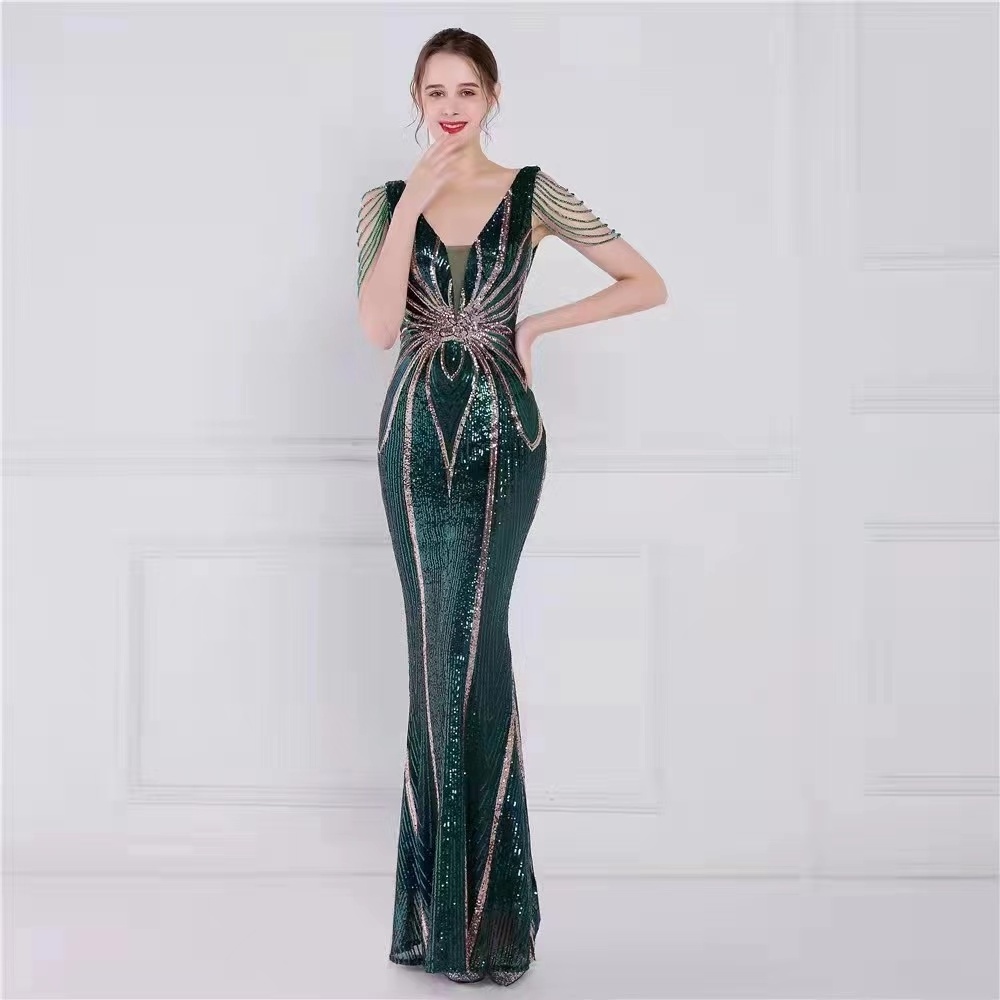 Ladies Plus Size Red Carpet Evening Dress Farewell Sequin Evening Evening Dress from Dubai Alma Mater