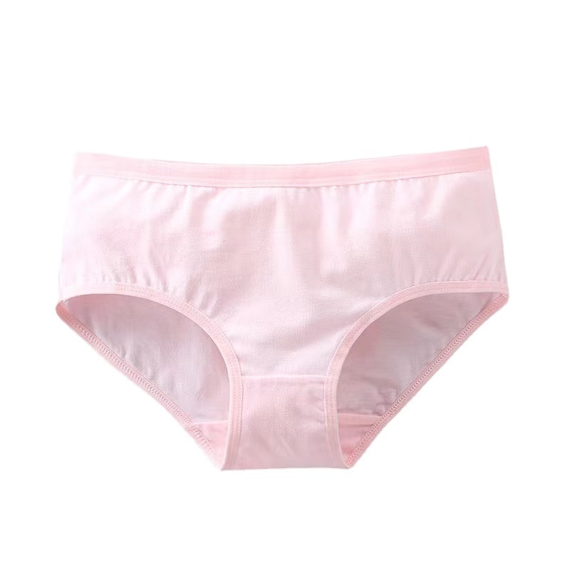 Teenage cotton mid-rise solid color briefs head 7-14 years old developmental children's underwear