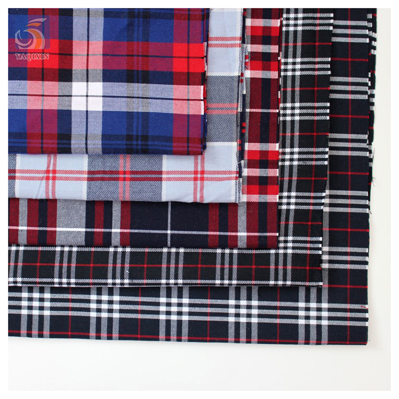 300D Classic Scotland Custom Plaid Check Shirt Fabrics Cotton TC Yarn Dyed Woven Fabric for Shirts Skirts Uniforms