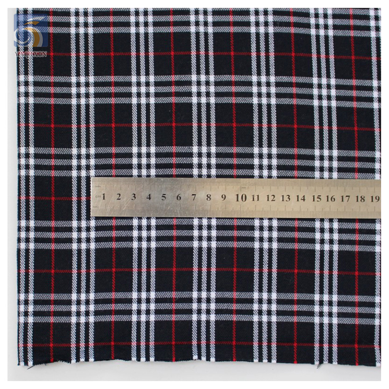 300D Classic Scotland Custom Plaid Check Shirt Fabrics Cotton TC Yarn Dyed Woven Fabric for Shirts Skirts Uniforms