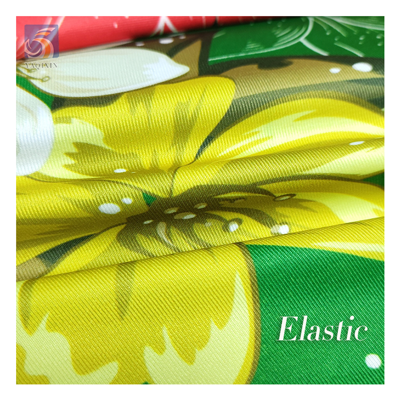 2024 Floral Digital Printed 4 Way Stretch Fabric Custom Swimsuit Lining Fabric Printed Christmas Tension Fabric