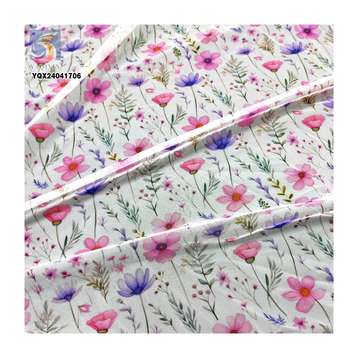 Wonderful Colored Floral Tulle Fabric 100% Polyester Soft Knit Tulle Custom Printed Mesh Fabric Trade