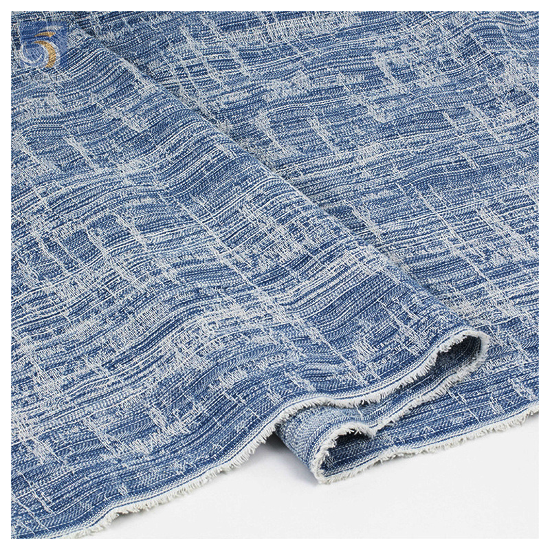 YX2423 Wholesale Cotton Polyester Denim Fabrics Jean Jacket Skirts Washed Jacquard Japanese Denim Fabric