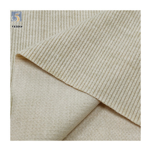 YX584 Beige Snake Bone Jacquard Single Knitted Fabric 280gsm Cashmere Rayon Spandex Blended Stretch Knit Fabric