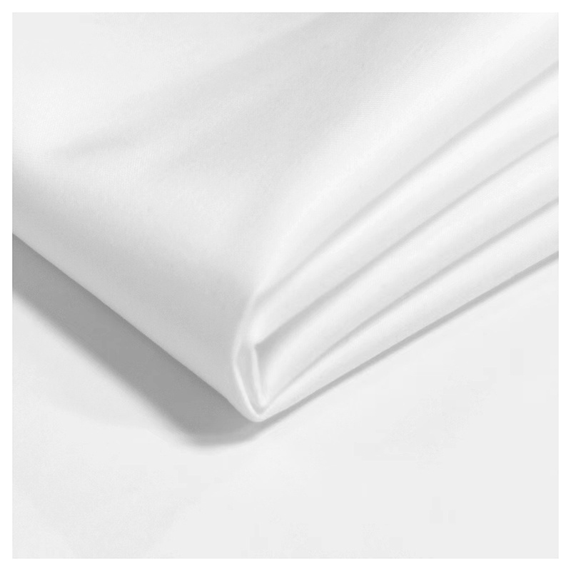 A2186-1 Wholesale Plain White Cotton Fabric 98% Cotton 2% Spandex Tackle Twill Fabric for Clothing Textile Bed Sheet