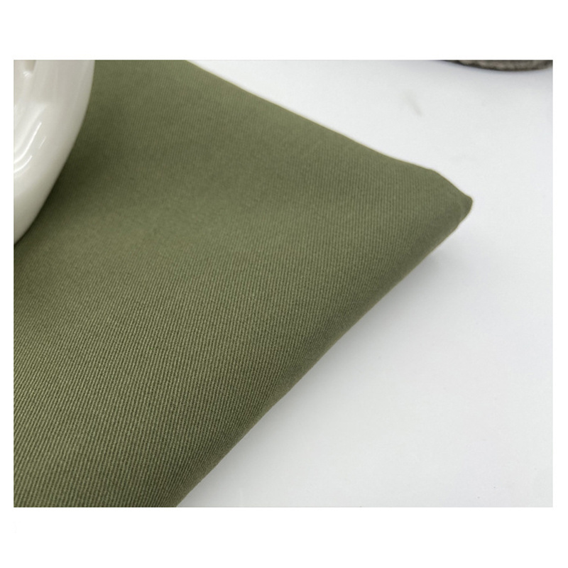 A2006 Chinese Factory Khaki Green Twill Cotton Fabric for Japan Cargo Pants 220gsm Twill Brushed Cotton Fabric