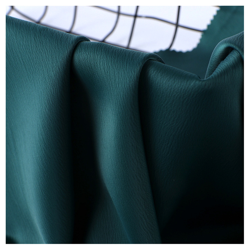 Guangzhou Manufacturer 210gsm 97%Polyester 3%Spandex Crepe Crinkle Satin Fabric High Quality Stretch Satin Duchess Fabric