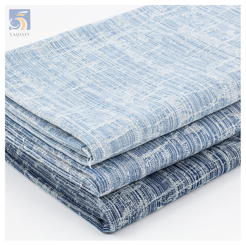 YX2423 Wholesale Cotton Polyester Denim Fabrics Jean Jacket Skirts Washed Jacquard Japanese Denim Fabric