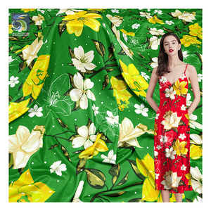 2024 Floral Digital Printed 4 Way Stretch Fabric Custom Swimsuit Lining Fabric Printed Christmas Tension Fabric