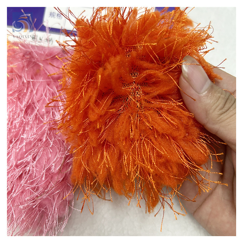 High Quality 250gsm Knitted 100% Polyester Woman Coat Fabric Luxury Long Pile Plush Velvet Fabric for Toys Clothing