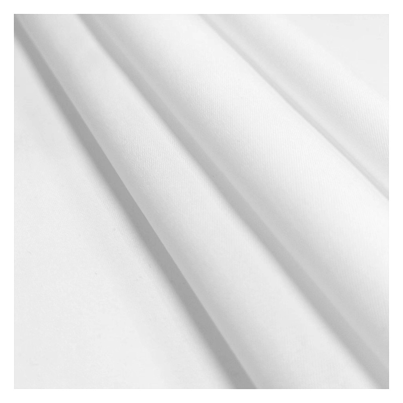 A2186-1 Wholesale Plain White Cotton Fabric 98% Cotton 2% Spandex Tackle Twill Fabric for Clothing Textile Bed Sheet