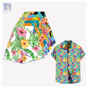 Custom Fabric Printing Malaysia Flower Printed Lawn Fabric Microfiber Polyester Vintage Ethnic Print Fabric