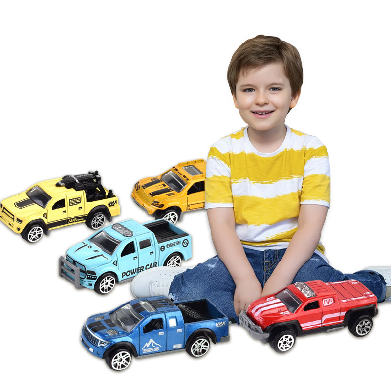 Bulk toys Wholesale Pick up friction car toys alloy wheel car Custom Model diecast car for kids to drive