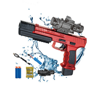 2 In 1 Plastic Toy Pistol Gun Electric Water Jel Gun With 5000 Water Bullets Air Soft Bullets Pistol For Outdoor Indoor