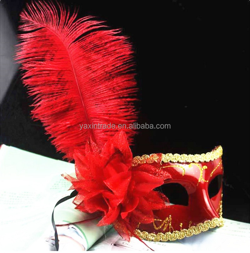 Factory Wholesale Halloween Carnival Venetian Party Custom Venice Feather Mask