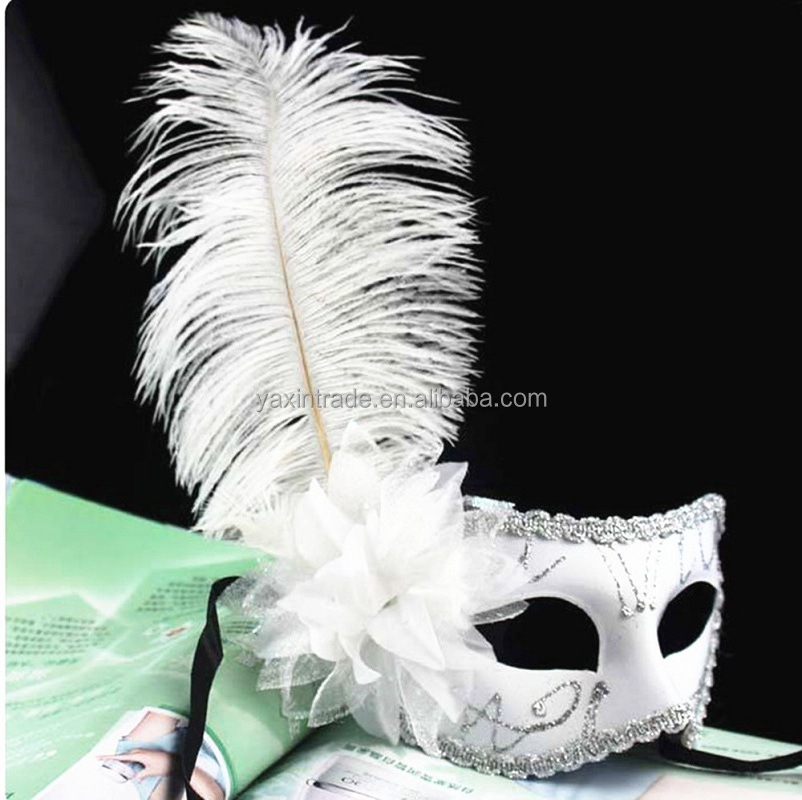 Factory Wholesale Halloween Carnival Venetian Party Custom Venice Feather Mask