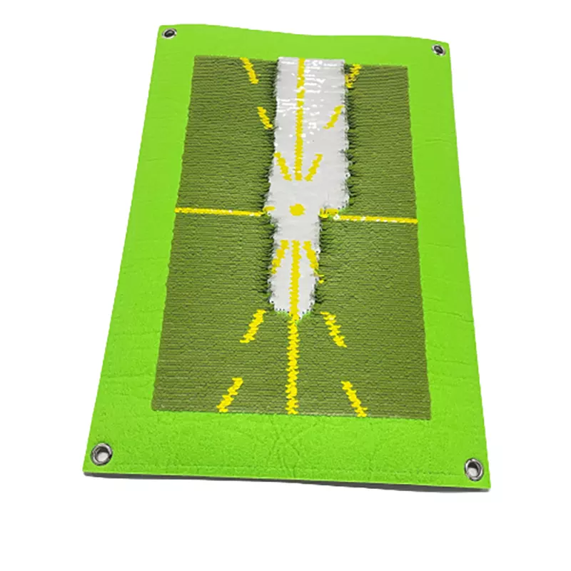 golf training aid putting trainer guide green rubber backing swing mat golf path hitting analysis practice golf mat divot board