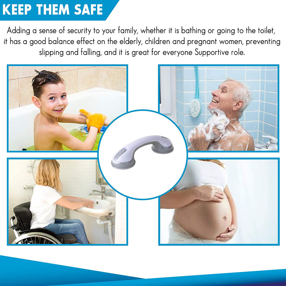 Handrail Handle Bathroom Super Grip Suction Cup Handle safety hand rail support grab bar for disabled