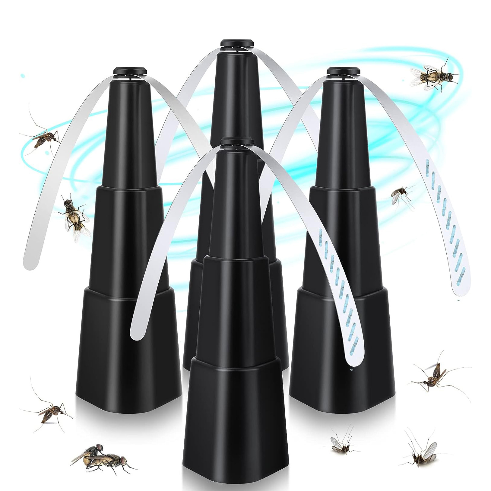 Fly Repellent Fan Indoor Outdoor with Holographic Blades Keep Flies Away, Batteries Powered Bug Repellent Outdoor for  BBQ