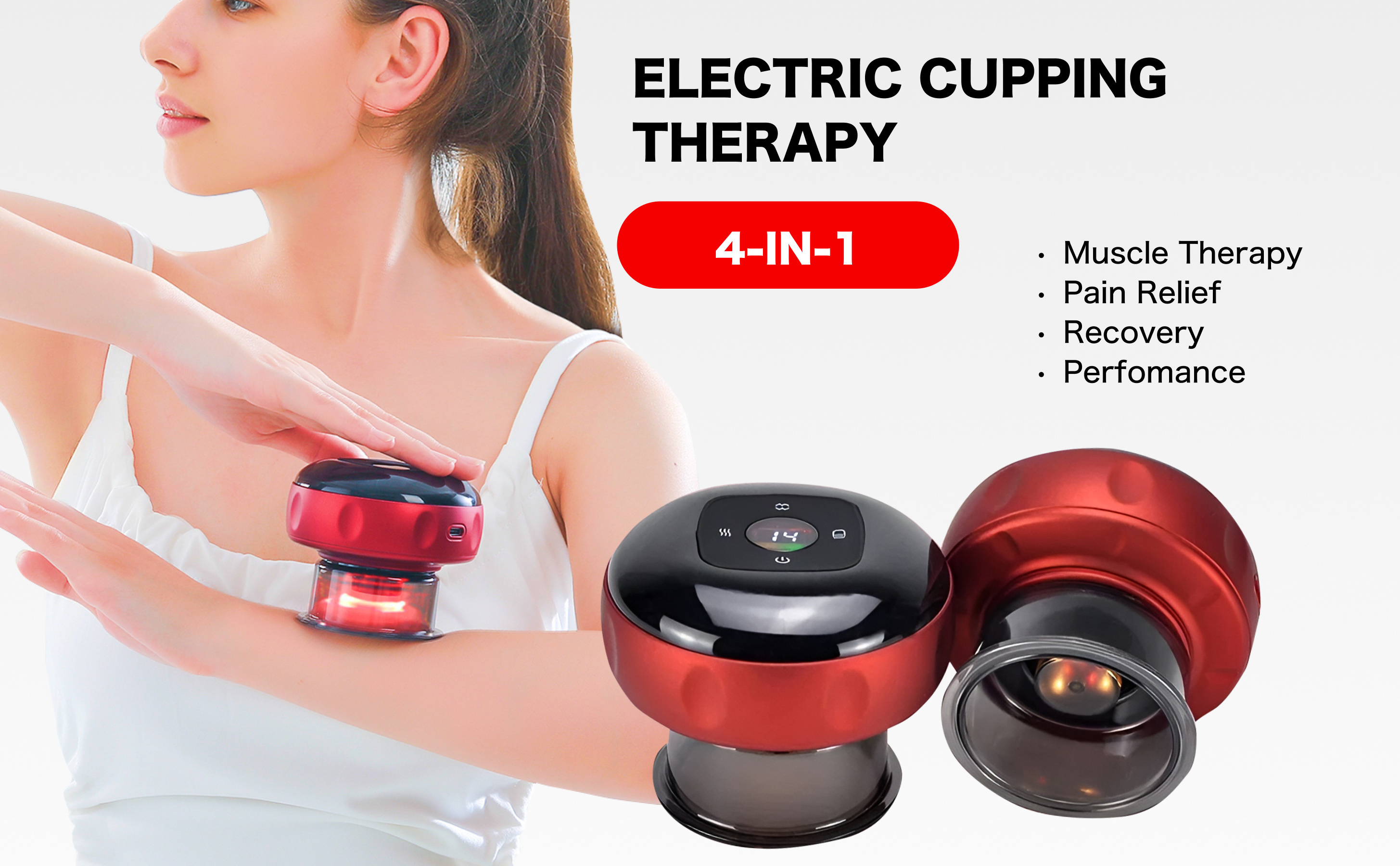 4 in 1 Multi-Function Dynamic Vacuum Cupping Device Cellulite Massage Remover Set Electric smart cupping therapy massager